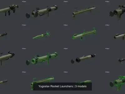 Yugoslav Rocket Launchers 3D Model Pack