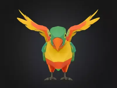 Geometric Parrot 3D Modern Decorative Sculpture Free 3D print model