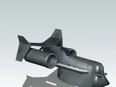 Spacecraft 01 Low-poly 3D model