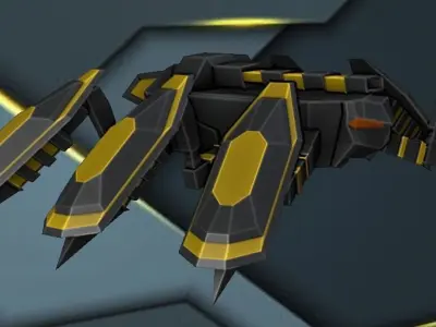 Spider BOT Low-poly 3D model