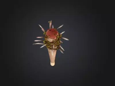 Spiked Fury Bat Low-poly 3D model