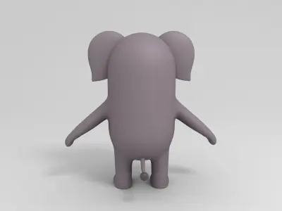 Cartoon Elephant 3D model purchase