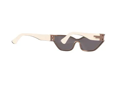 Pink Gold Tint Sunglasses 3D model