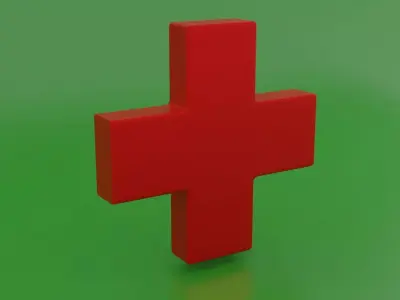 Medical Icon Low-poly 3D model