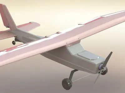 fully 3d printable RC aircraft - Cessna 152 3D print model