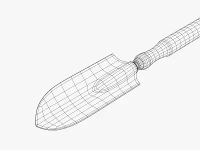 Garden Hand Trowel - Gardening Tool 3D model