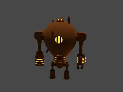  low poly robot Goliath Low-poly 3D model