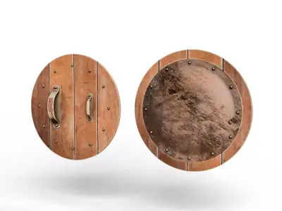 Medieval Shield Low-poly 3D model