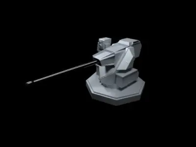 30mm CIWS Low-poly 3D model