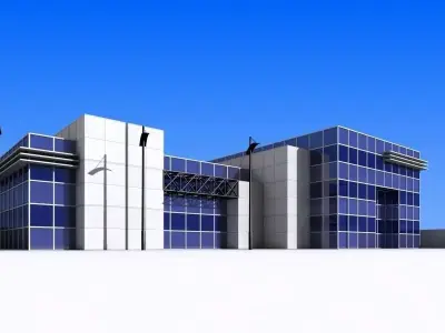 Office Building Low-poly 3D model order