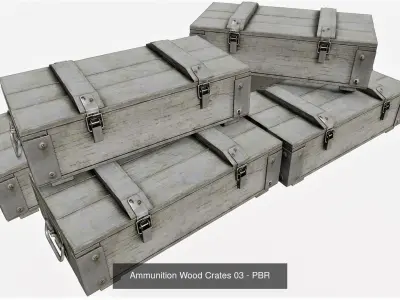 Ammunition Wood Crates 3D Model Pack