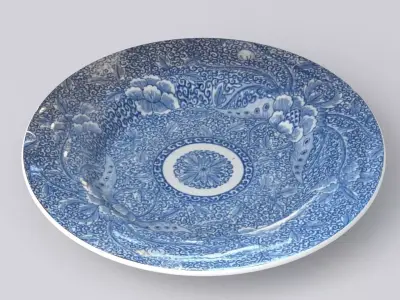 Antique and vintage plate v3 3D model