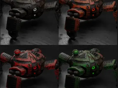 Space Explorer robot Sci Fi game-ready model Low-poly 3D model
