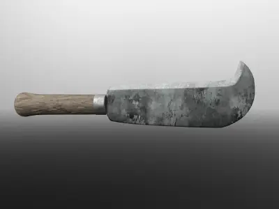 WWI Military Billhook Low-poly 3D model