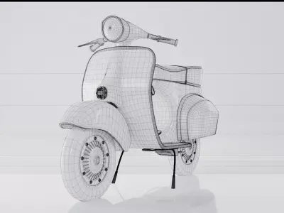 Scooter Low-poly 3D model