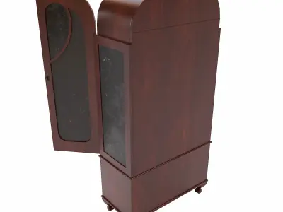 Bookcase cabinet  Low-poly 3D model