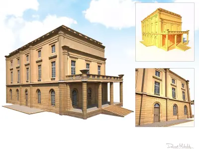 Public Building 187 Low Poly Low-poly 3D model