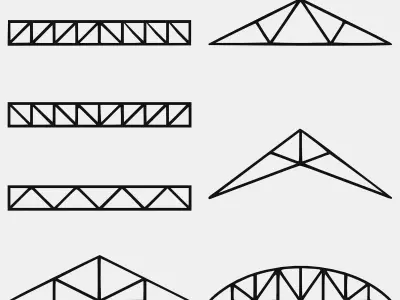 7 Models - Steel Roof Frames  3D print model purchase