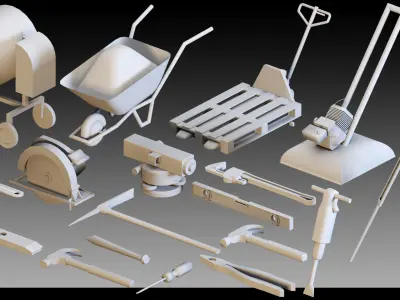 79 Building Equipments- Kitbash- High detail 3d models 3D model