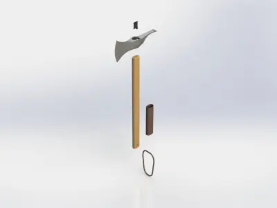 WG 7014 - Axe v3 Low-poly 3D model