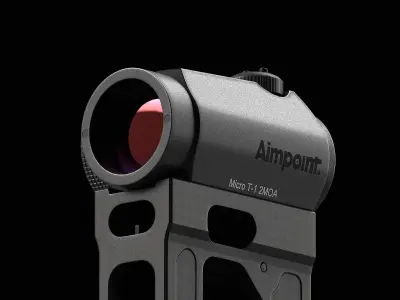 Aimpoint Micro T2 Red Dot Low-poly 3D model