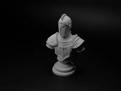 King Arthurs Knight Bust Chess 3D print model order