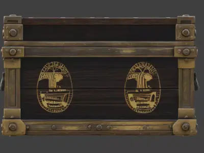 Ancient Egyptian Treasure Chest Low-poly 3D model buy