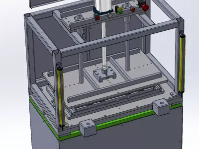LCD TV screen laminating machine 3D model