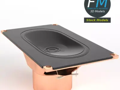 Rectangular speaker 3D model