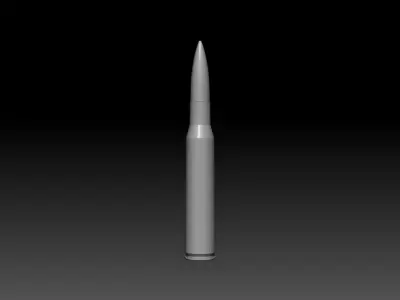 50Cal Bullet Basemesh ZTL FBX OBJ STL 3D model