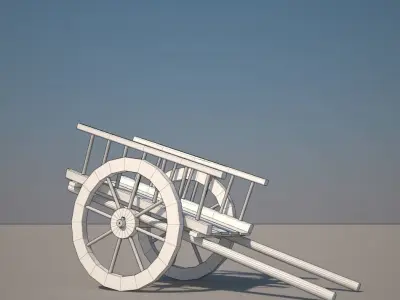 Cart Wooden 3D model purchase
