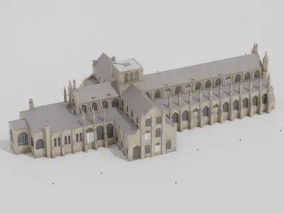 Winchester Cathedral Low-poly 3D model