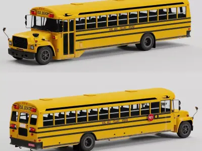 School Bus Free 3D model