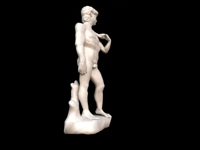 lowpoly David Statue by Michelangelo  3D model