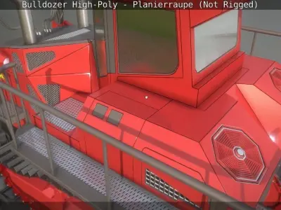 Bulldozer High-Poly - Planierraupe  - Not Rigged 3D model