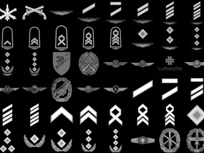  Military Rank and Badges Alpha-Brush Vol1 3D model