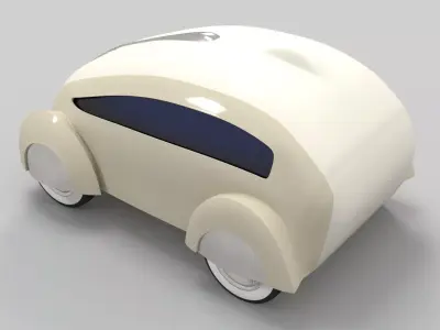  Sci Fi Concept Car Beige  3D model