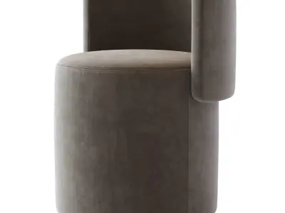 Love Seat Pouf Rugiano 3D model
