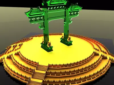 Chinese Gate 3D model