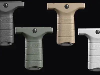 Stark SE-3 short vertical forward grip Low-poly 3D model