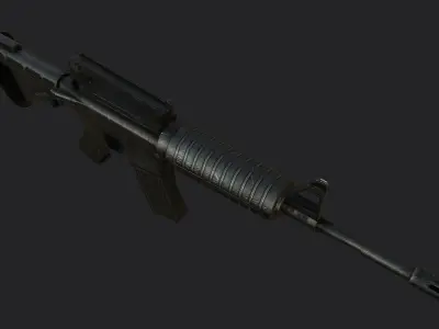 Colt m4 PBR low-poly game ready Low-poly 3D model
