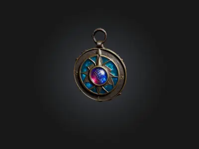 Magic Amulet Low-poly 3D model
