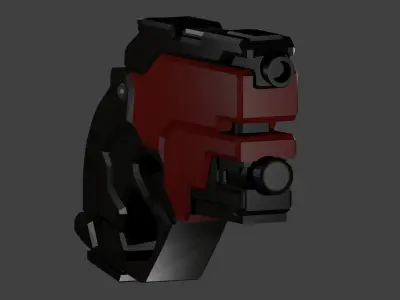 Tiny sci-fi gun Low-poly 3D model
