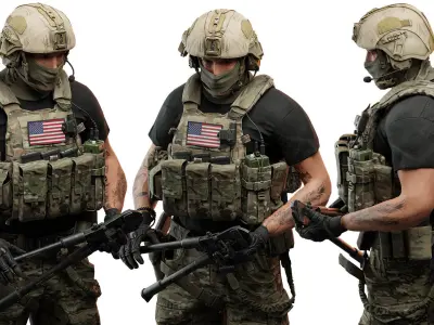 IHPS US ARMY HELMET Low-poly 3D model