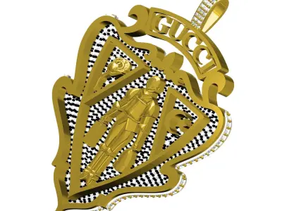 Antique Vintage Diamond Hip Hop Pendant 3D print model