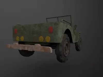 Rusty Jeep 3D Model Low-poly 3D model