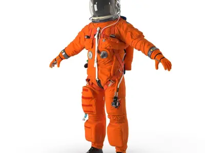 US Advanced Crew Escape Suit ACES Rigged for Maya 3D model