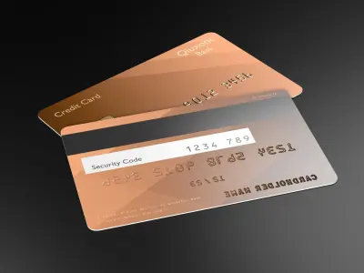 Credit Card Low-poly 3D model purchase