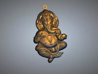 Ganesha keychain 3D print model