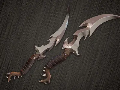 Fantasy Dagger 4  Low-poly 3D model
